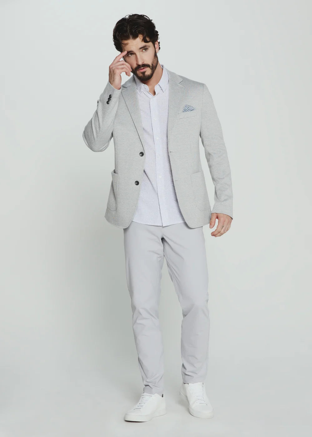 Westport Stretch Blazer – Light Grey