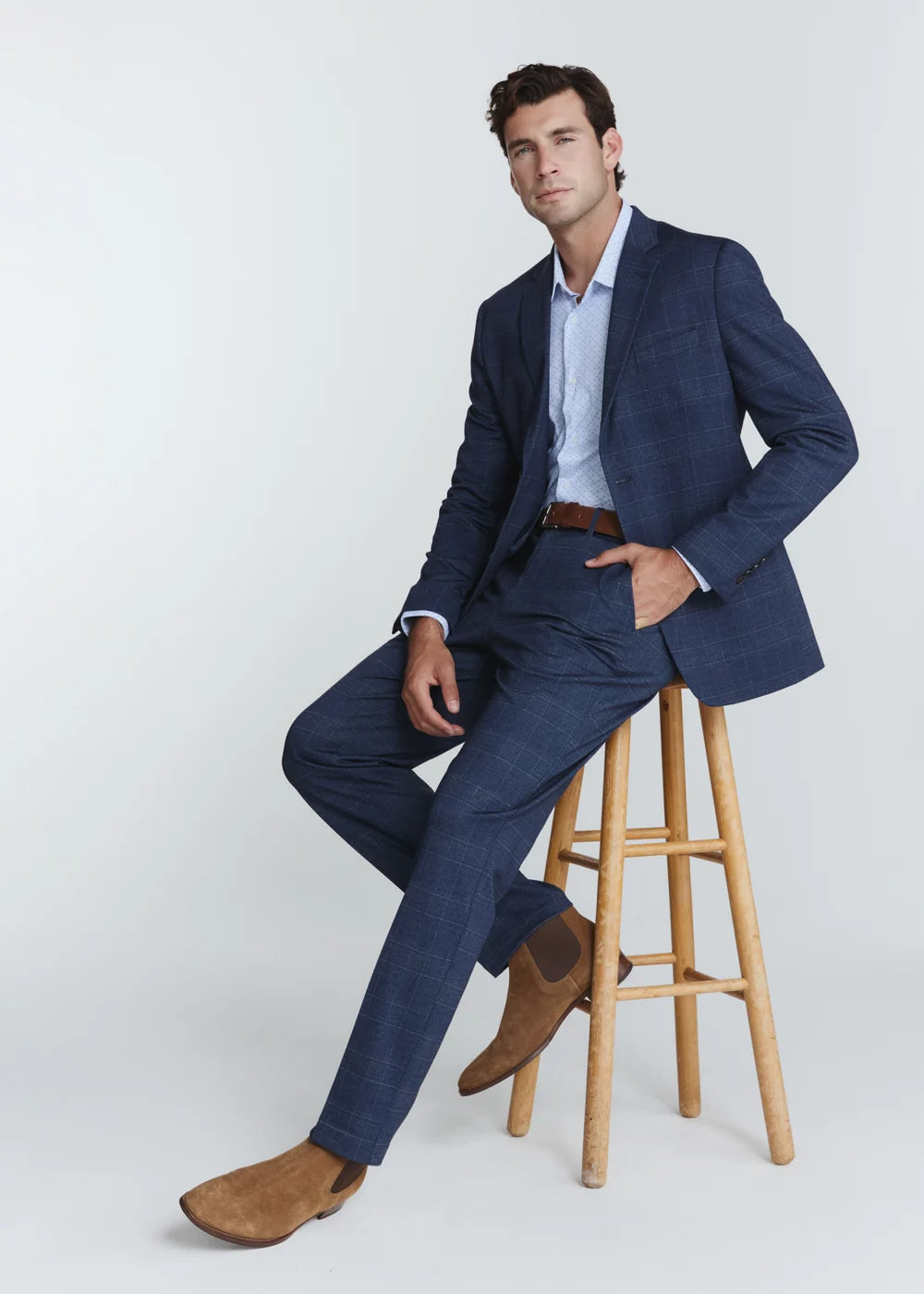 Alford Stretch Blazer - Navy