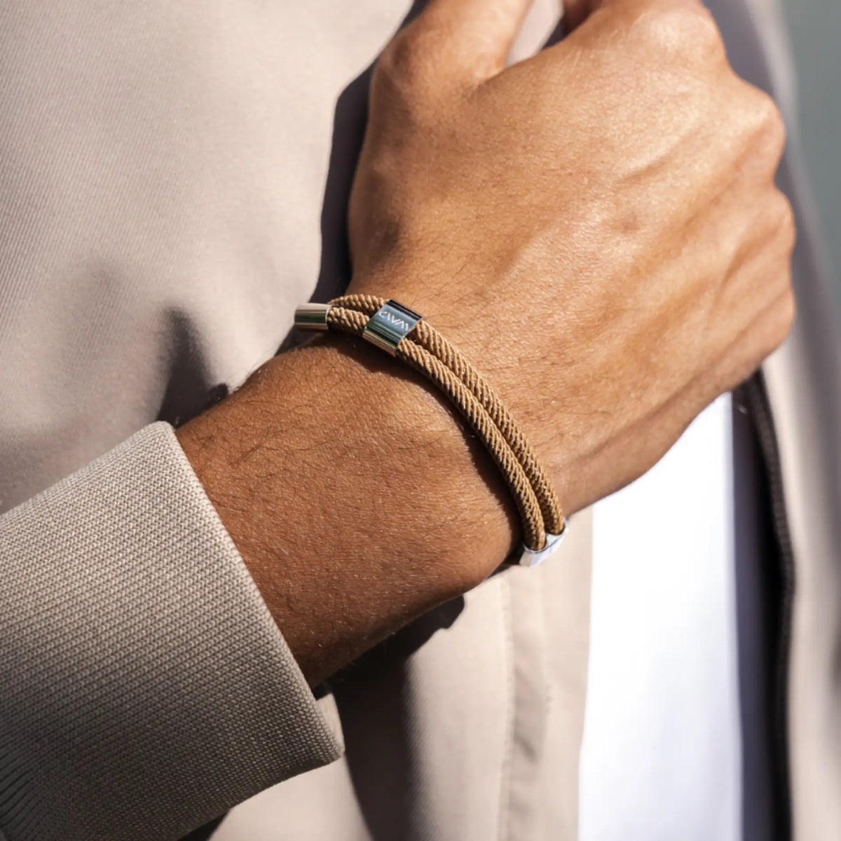 Knox Bracelet - Desert Tan/Silver