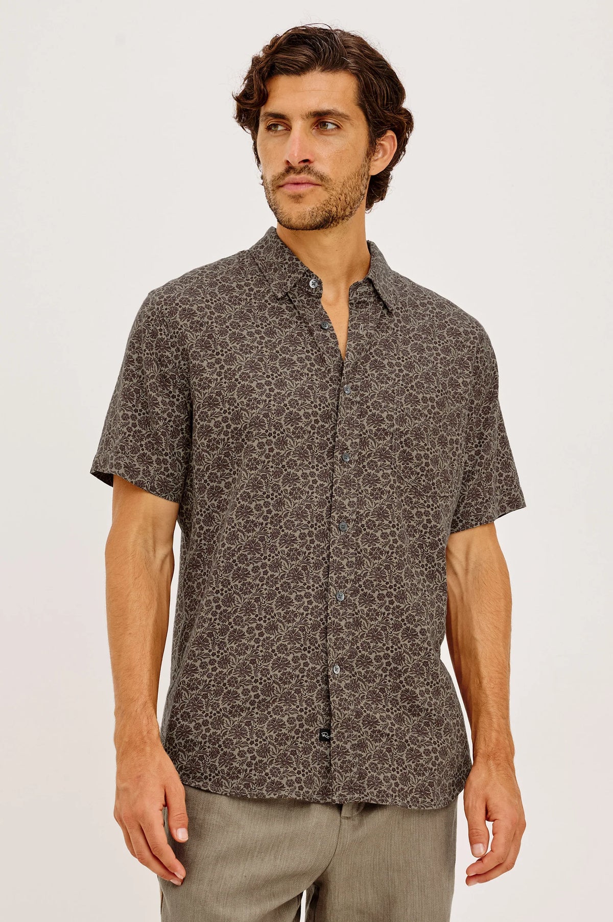 Carson Floral Short-Sleeve Shirt - Red Rock Floral