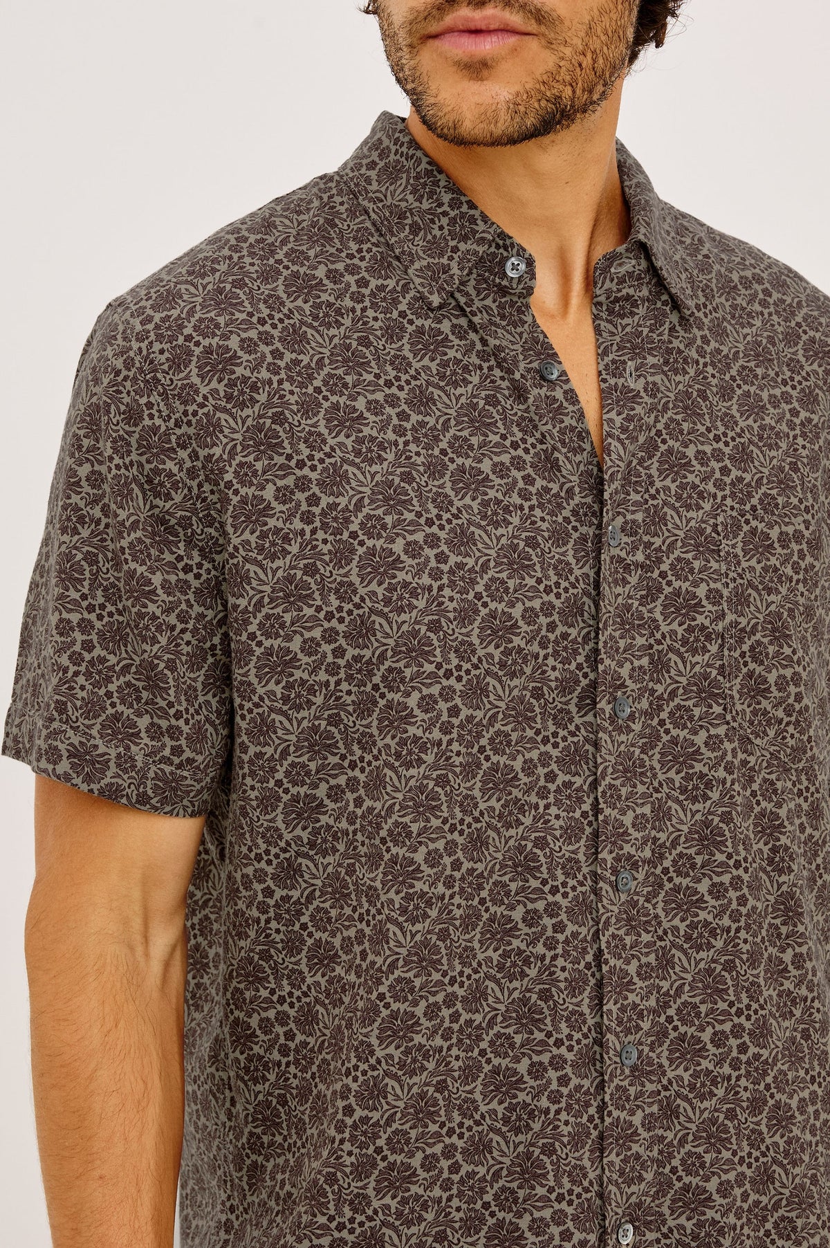 Carson Floral Short-Sleeve Shirt - Red Rock Floral