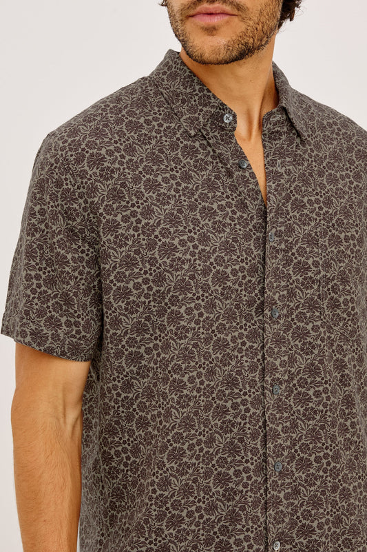 Carson Floral Short-Sleeve Shirt - Red Rock Floral