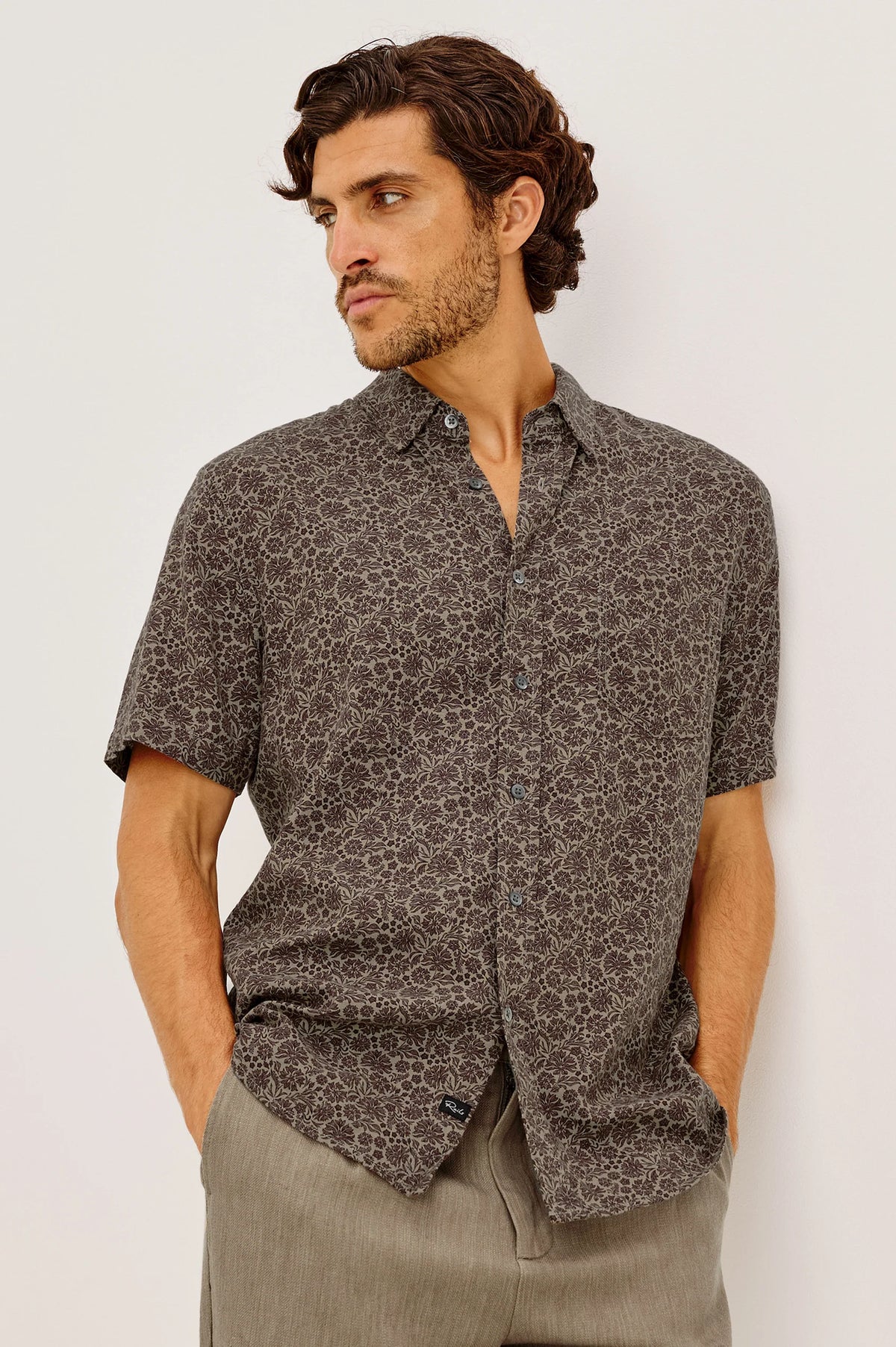 Carson Floral Short-Sleeve Shirt - Red Rock Floral