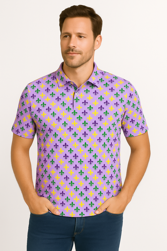 The Fleur De Lis Polo - Purple