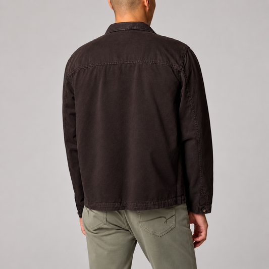 Tencel™ Camp Collar Overshirt - Espresso