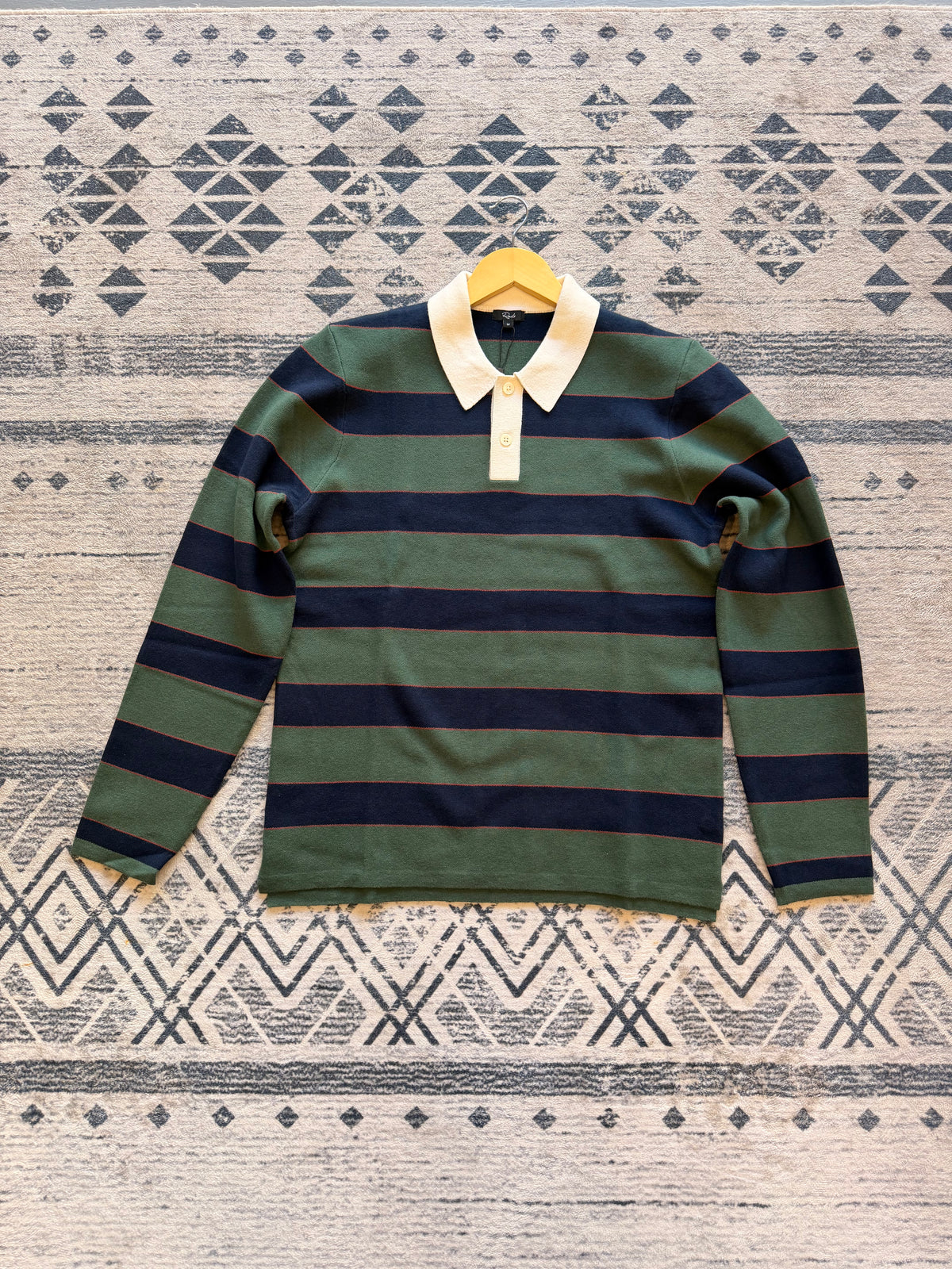 Luther Striped Rugby Sweater – Tartan Border Stripe