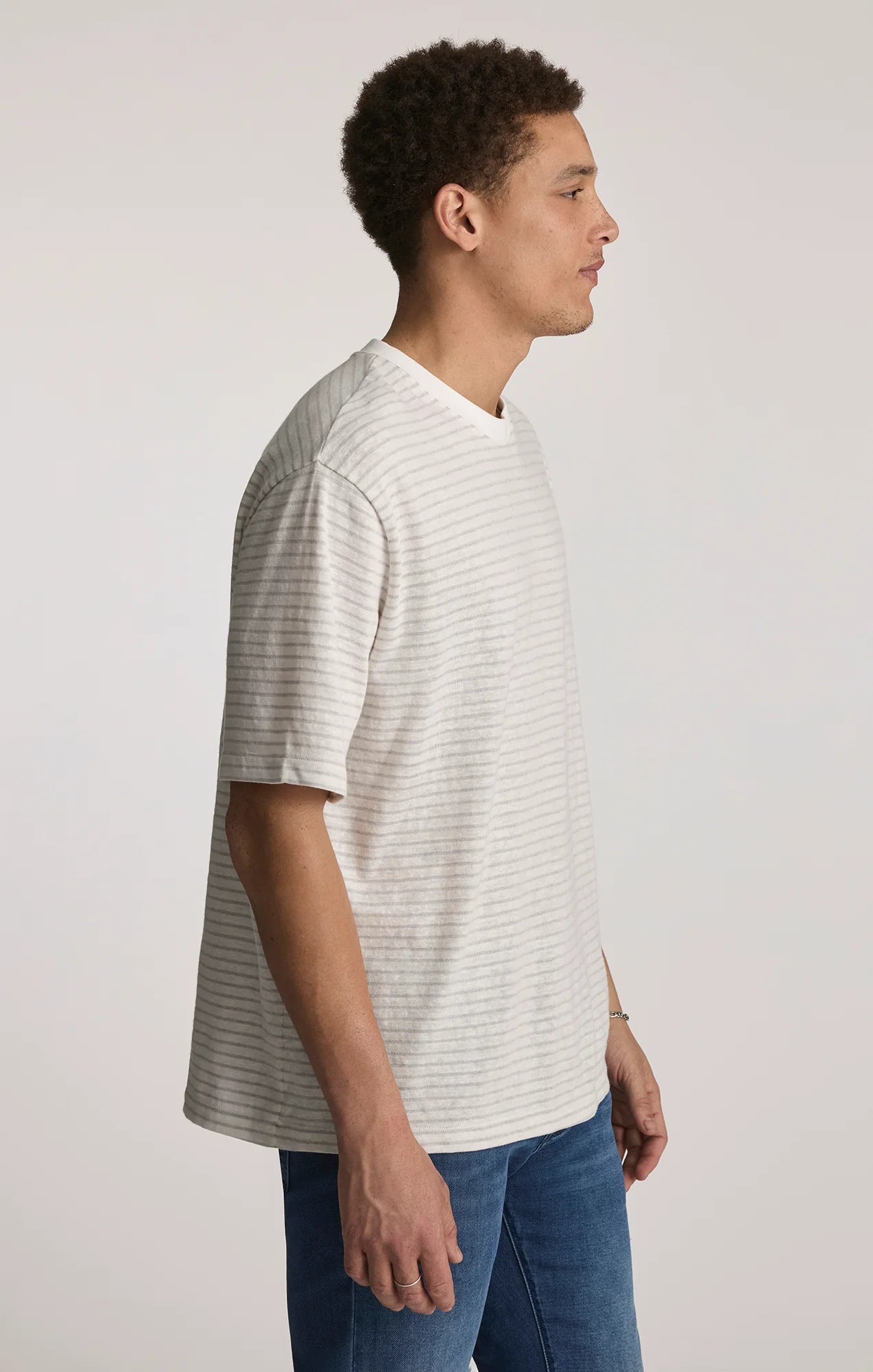 Striped Crew Neck T-Shirt – Elephant Skin