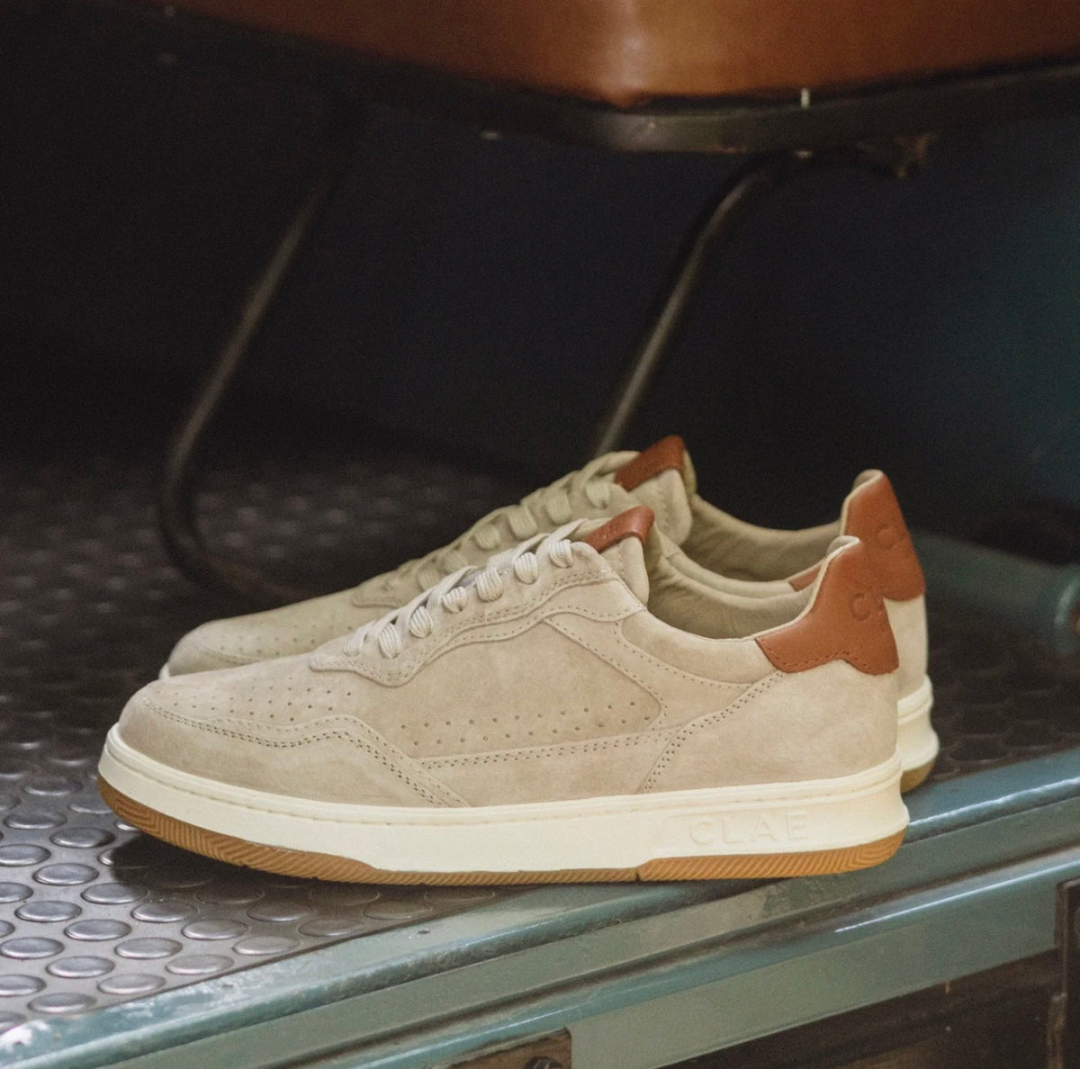 Haywood Suede Court Sneakers – Cobblestone
