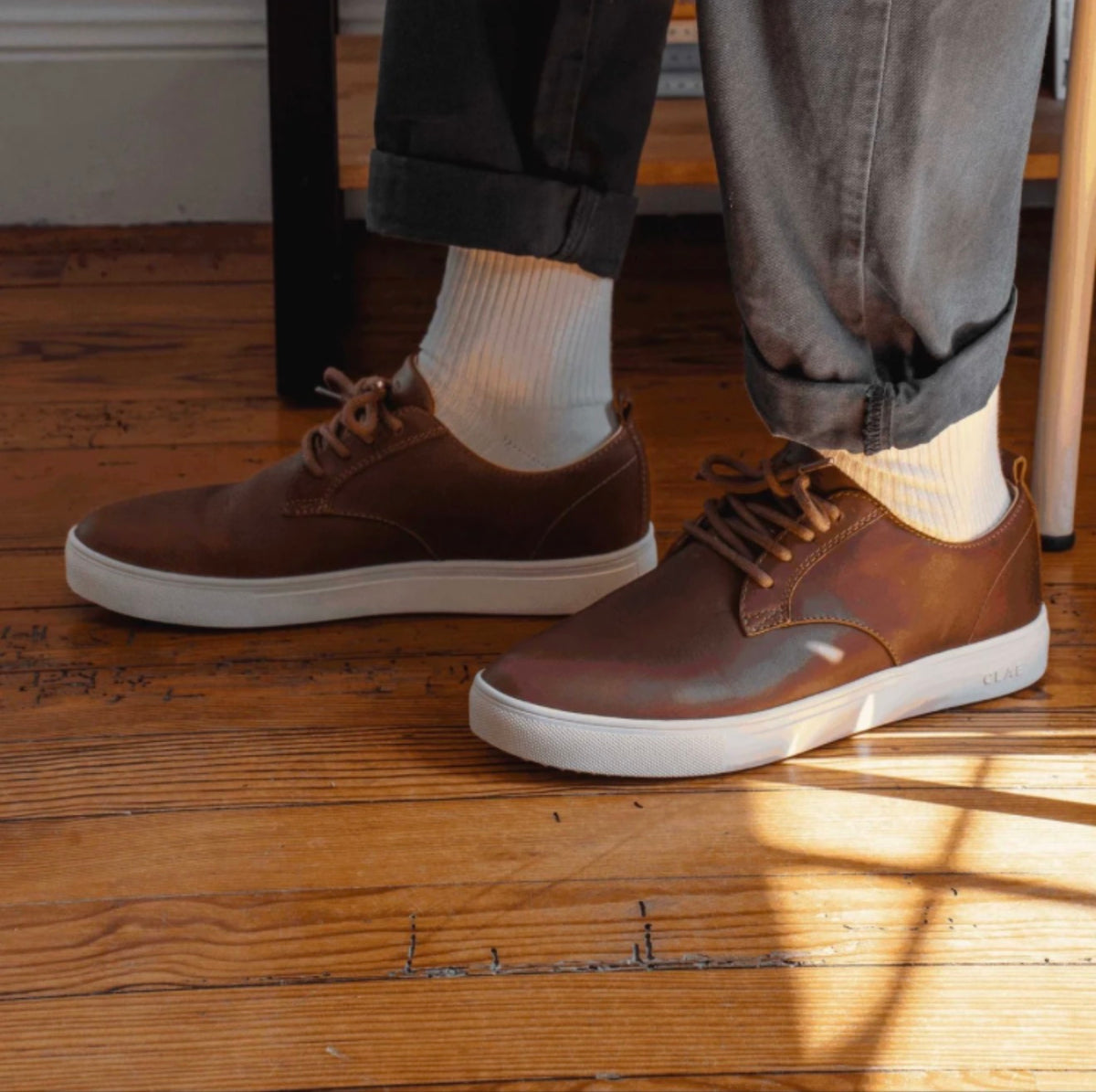 Ellington SP Oiled Leather Dress Sneakers – Chestnut
