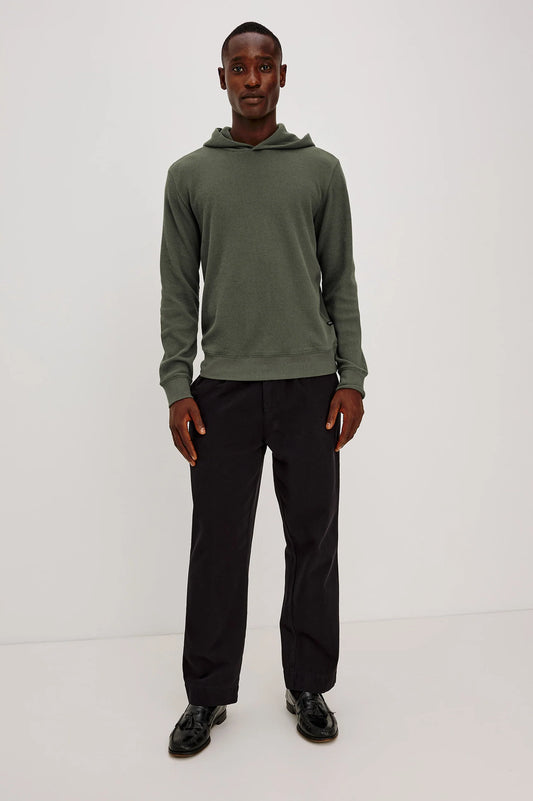 Gates Waffle-Knit Hoodie - Pine Needle
