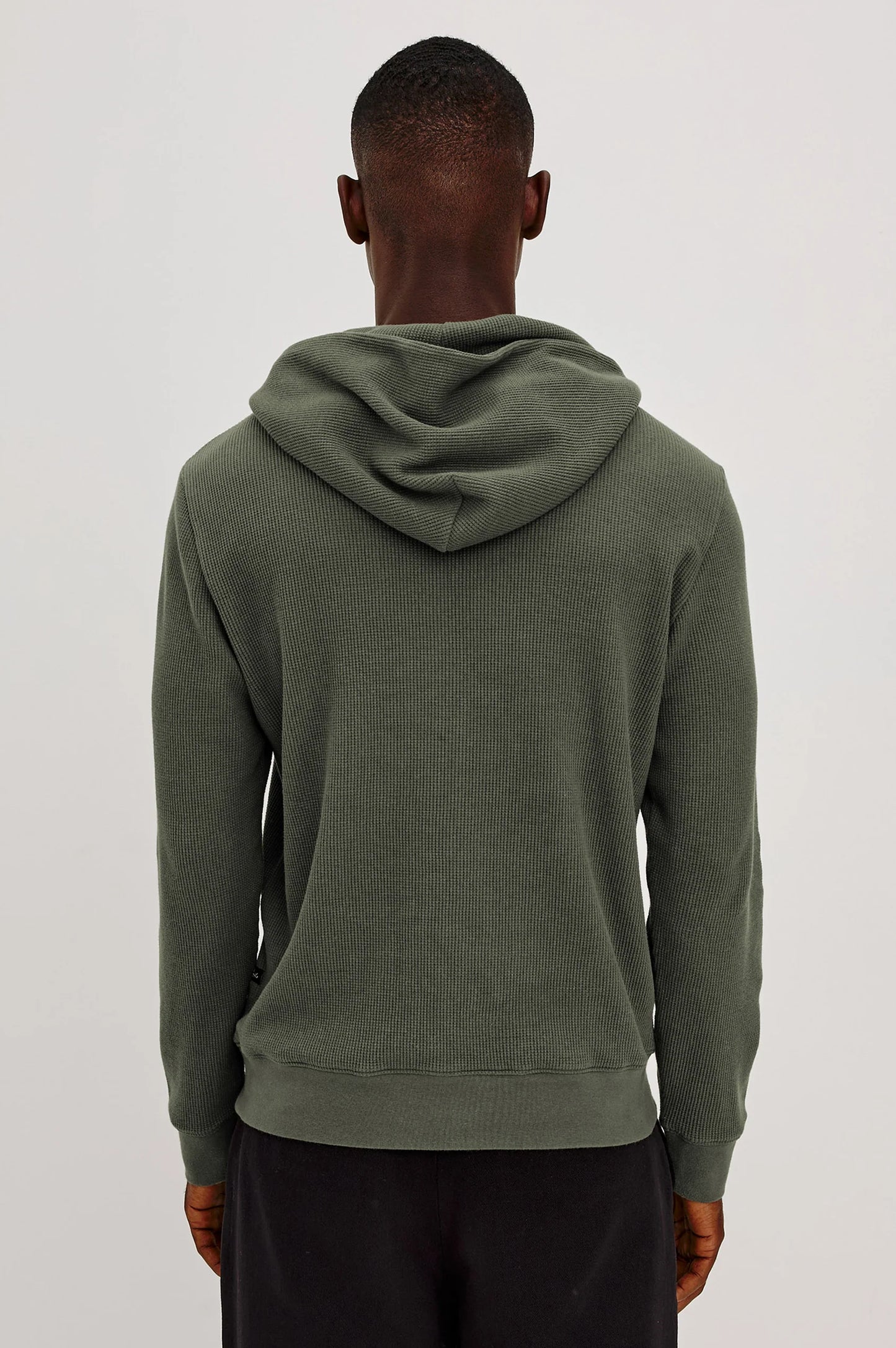 Gates Waffle-Knit Hoodie - Pine Needle