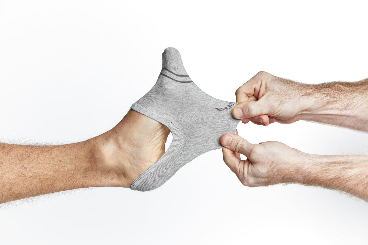 Cotton No Show Socks - Grey