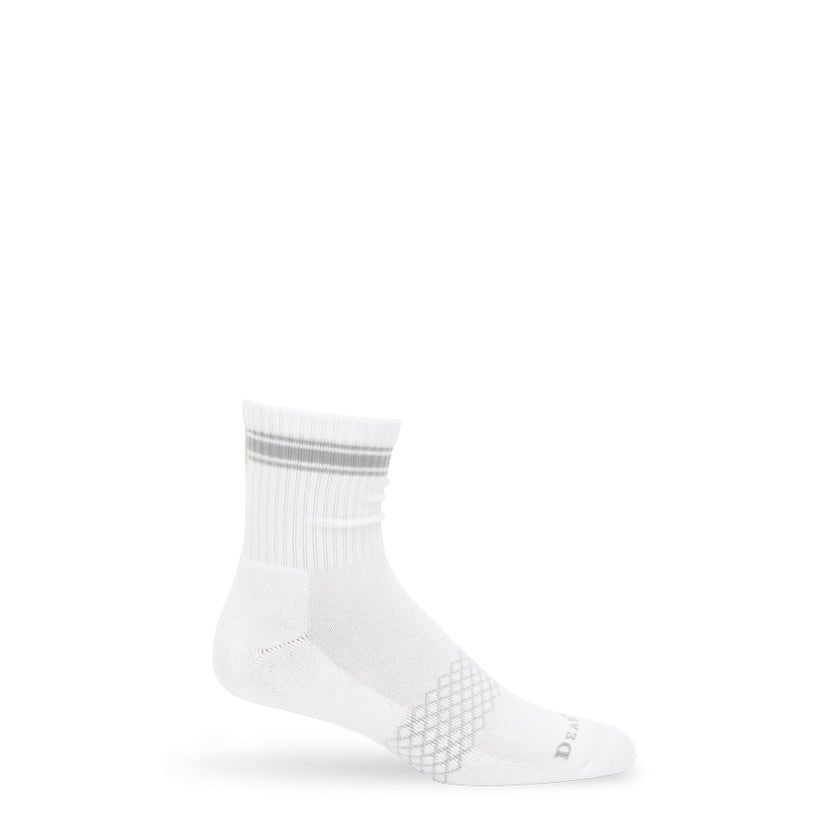 DeadSoxy Men’s White & Grey Quarter Crew Socks