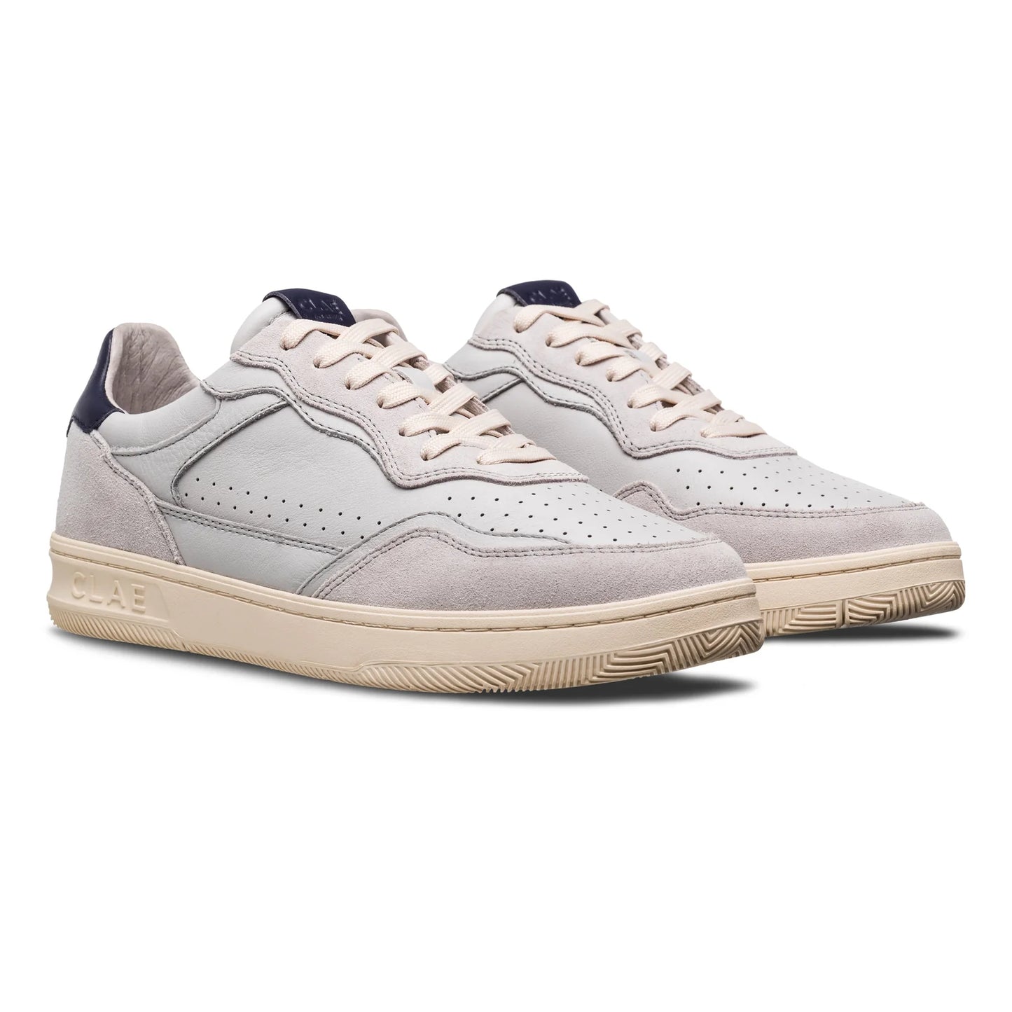 Haywood Quiet Grey Leather Navy