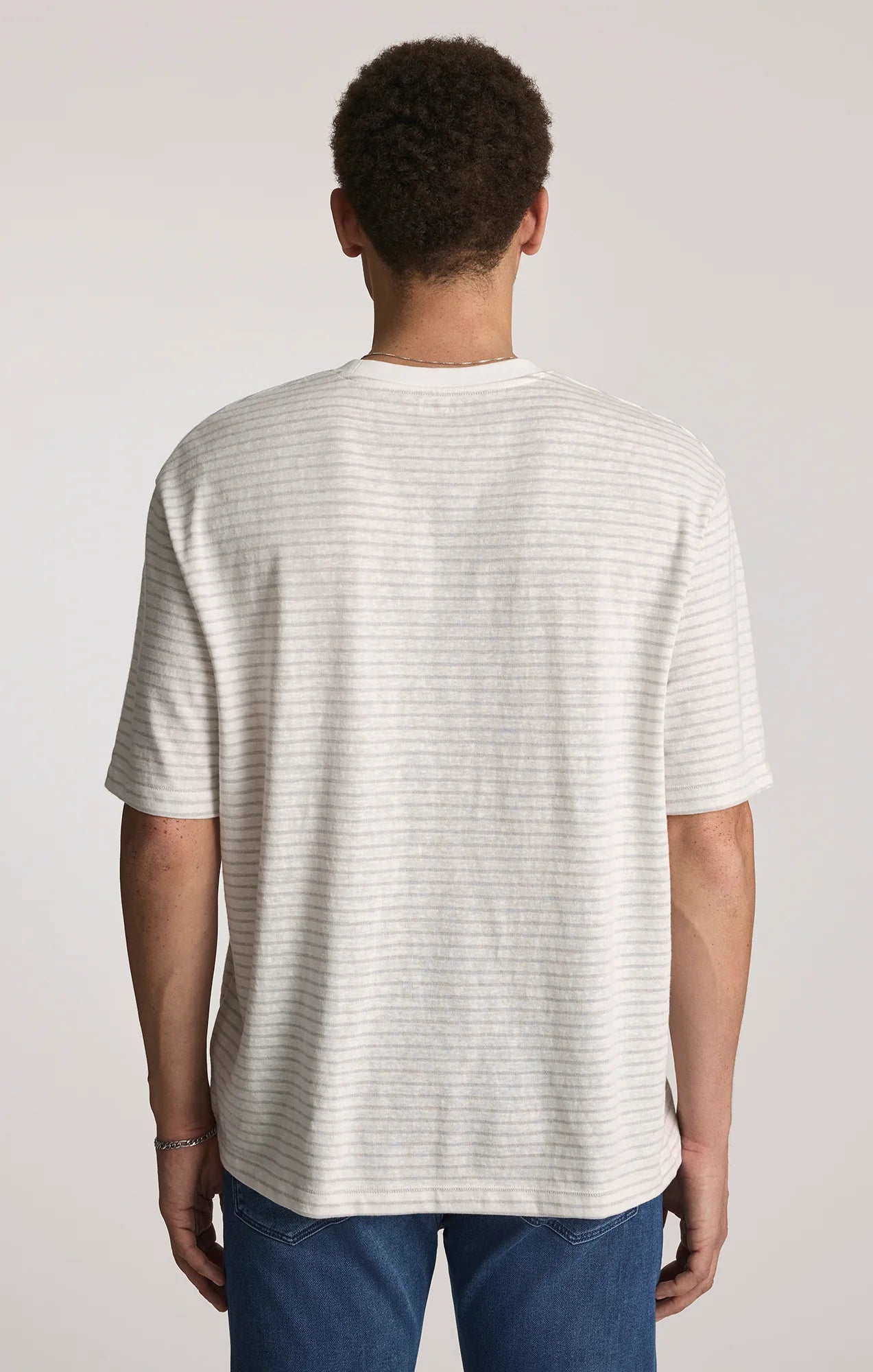 Striped Crew Neck T-Shirt – Elephant Skin