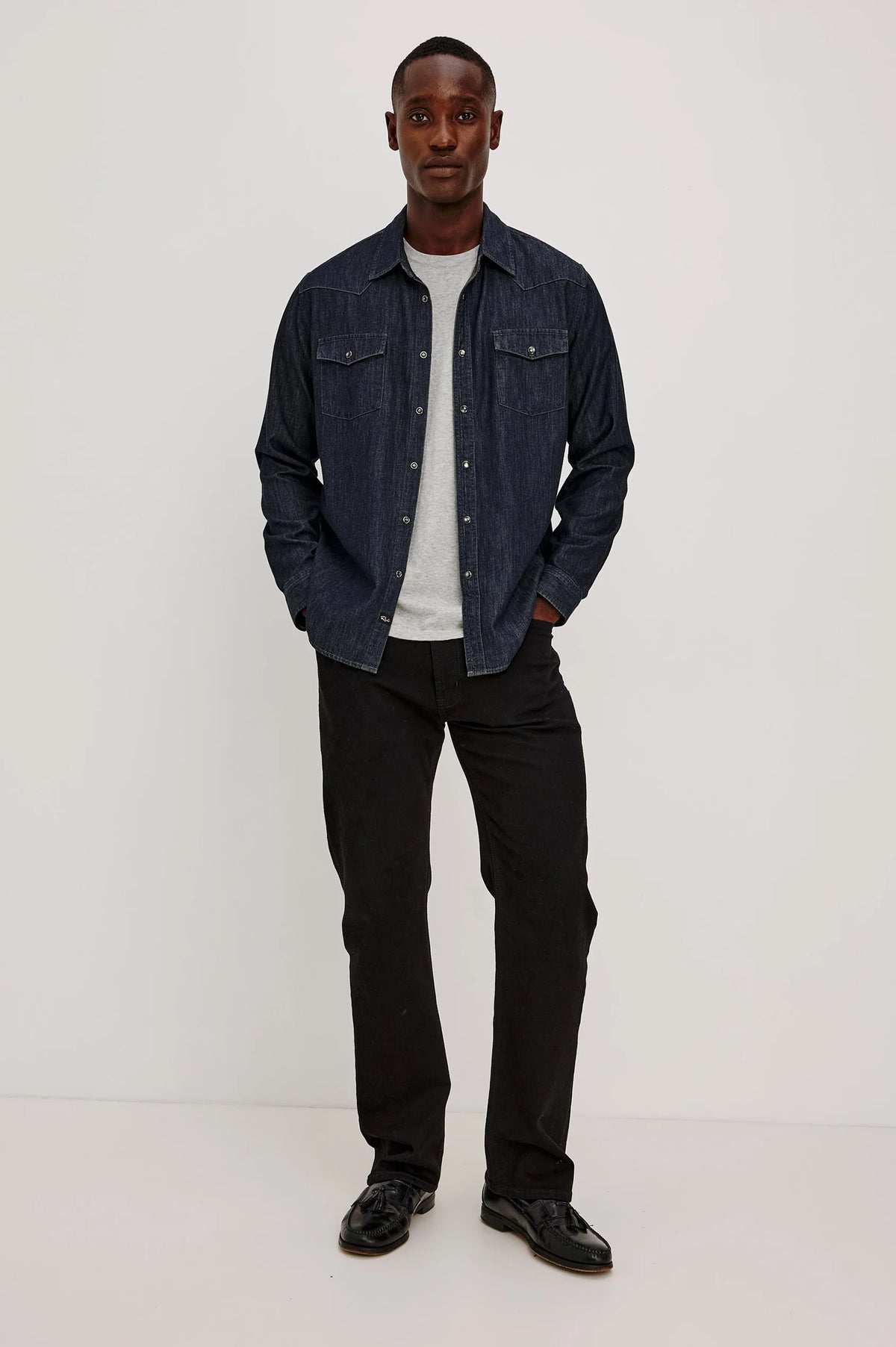 Roy Denim Snap Button Up