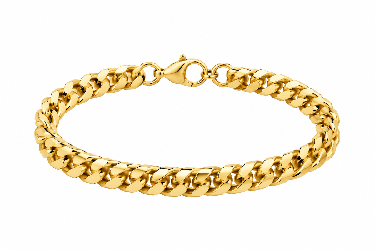 Hudson Cuban Chain Bracelet – Gold