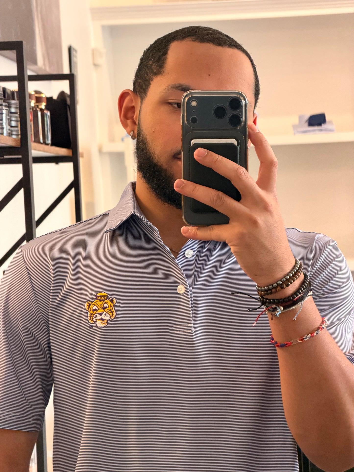 LSU Tigers Vintage Sailor Mike Performance Polo