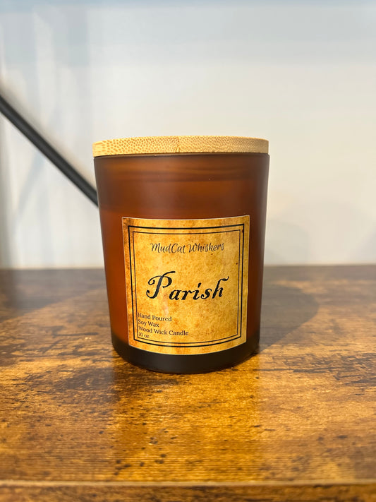 Parish – 10 oz Handcrafted Soy Candle with Cherry Wood Wick