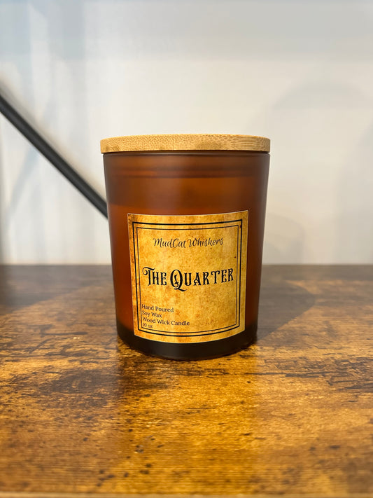 The Quarters – 10 oz Handcrafted Soy Candle with Cherry Wood Wick