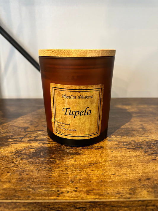 Tupelo – 10 oz Handcrafted Soy Candle with Cherry Wood Wick