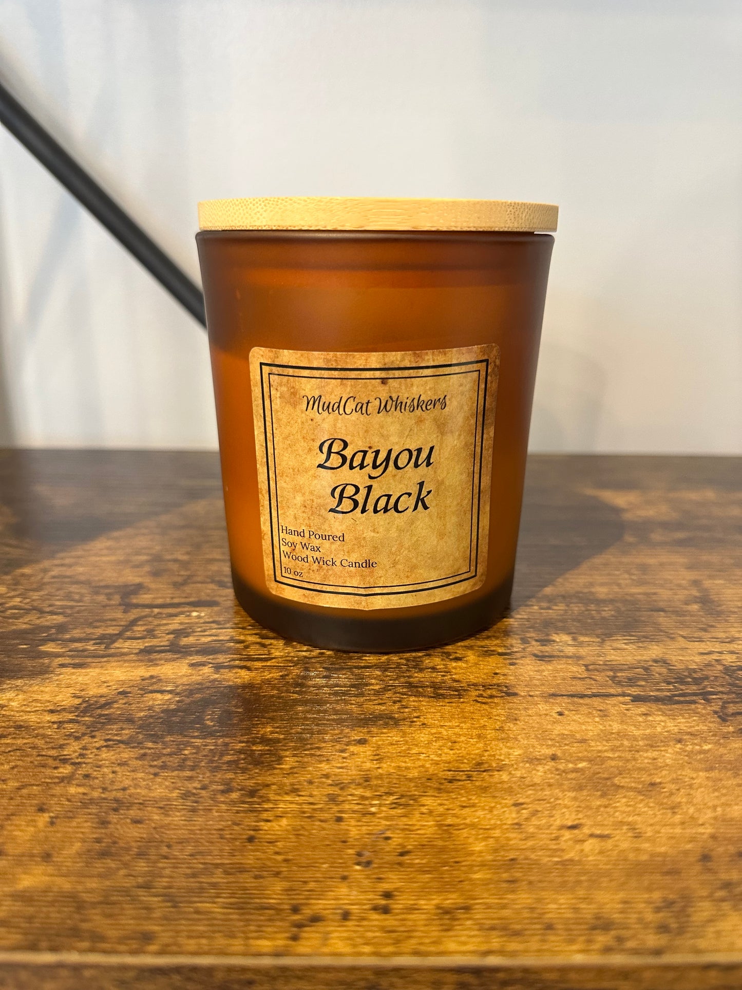 Bayou Black – 10 oz Handcrafted Soy Candle with Cherry Wood Wick