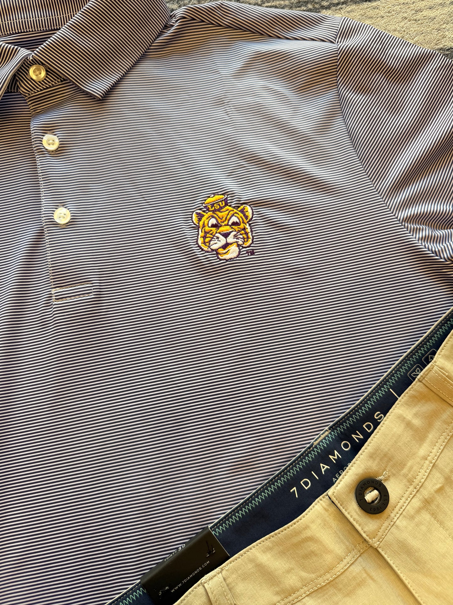 LSU Tigers Vintage Sailor Mike Performance Polo