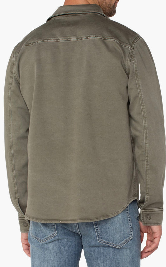 Stretch Cotton Blend Overshirt