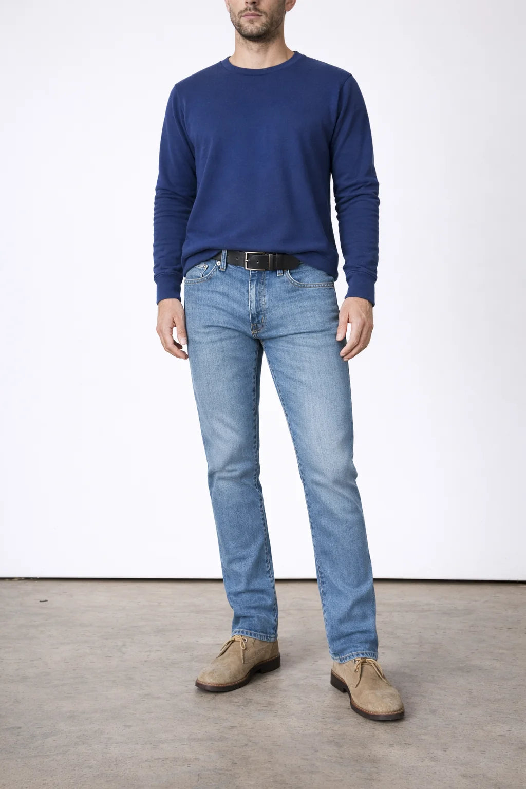 Jimmy Slim Straight Stretch Jeans – Carlito Faded Blue