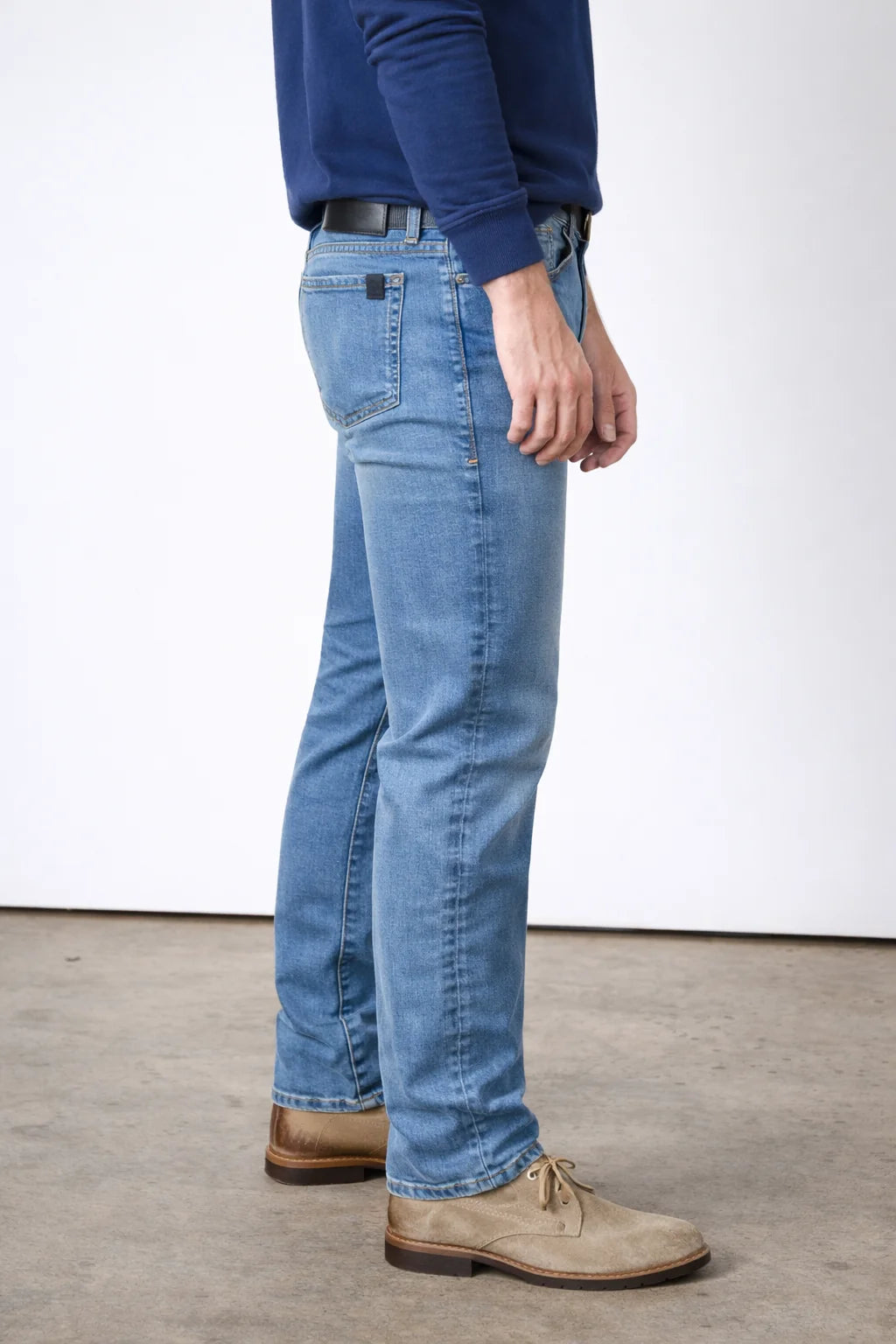 Jimmy Slim Straight Stretch Jeans – Carlito Faded Blue