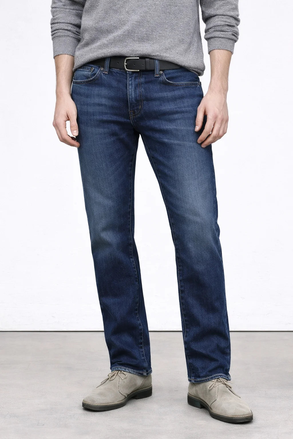 Jimmy Slim Straight Stretch Jeans – Royalton Dark Wash