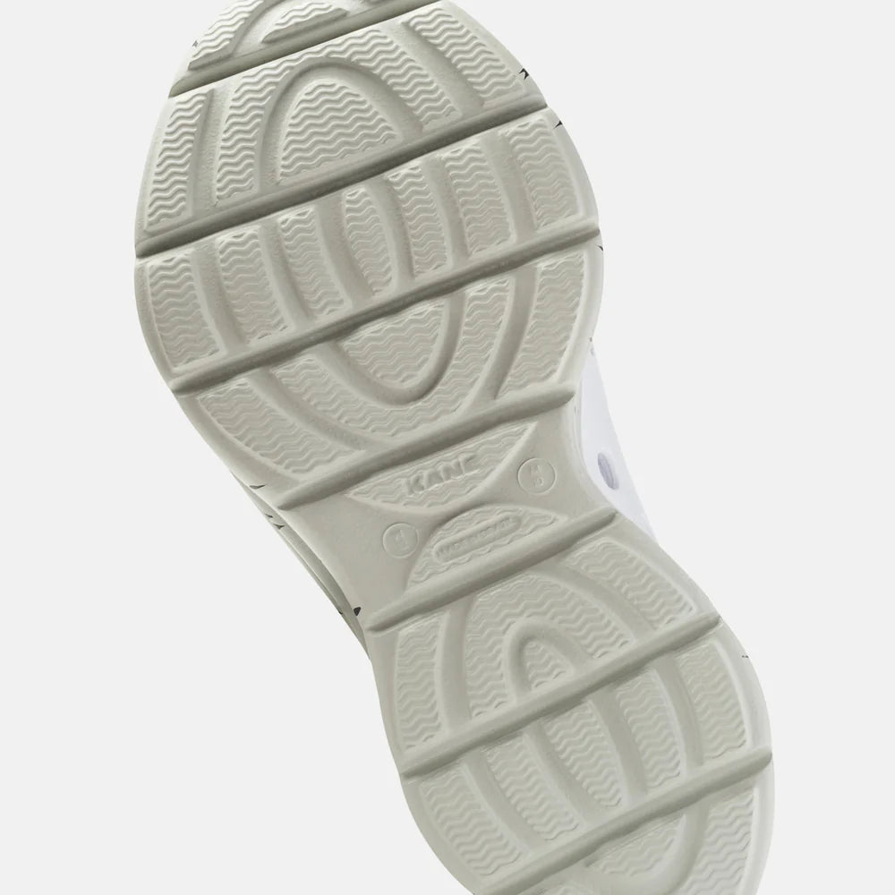 Close-up of Kane Recovery Shoes sole with Kane on a light gray background