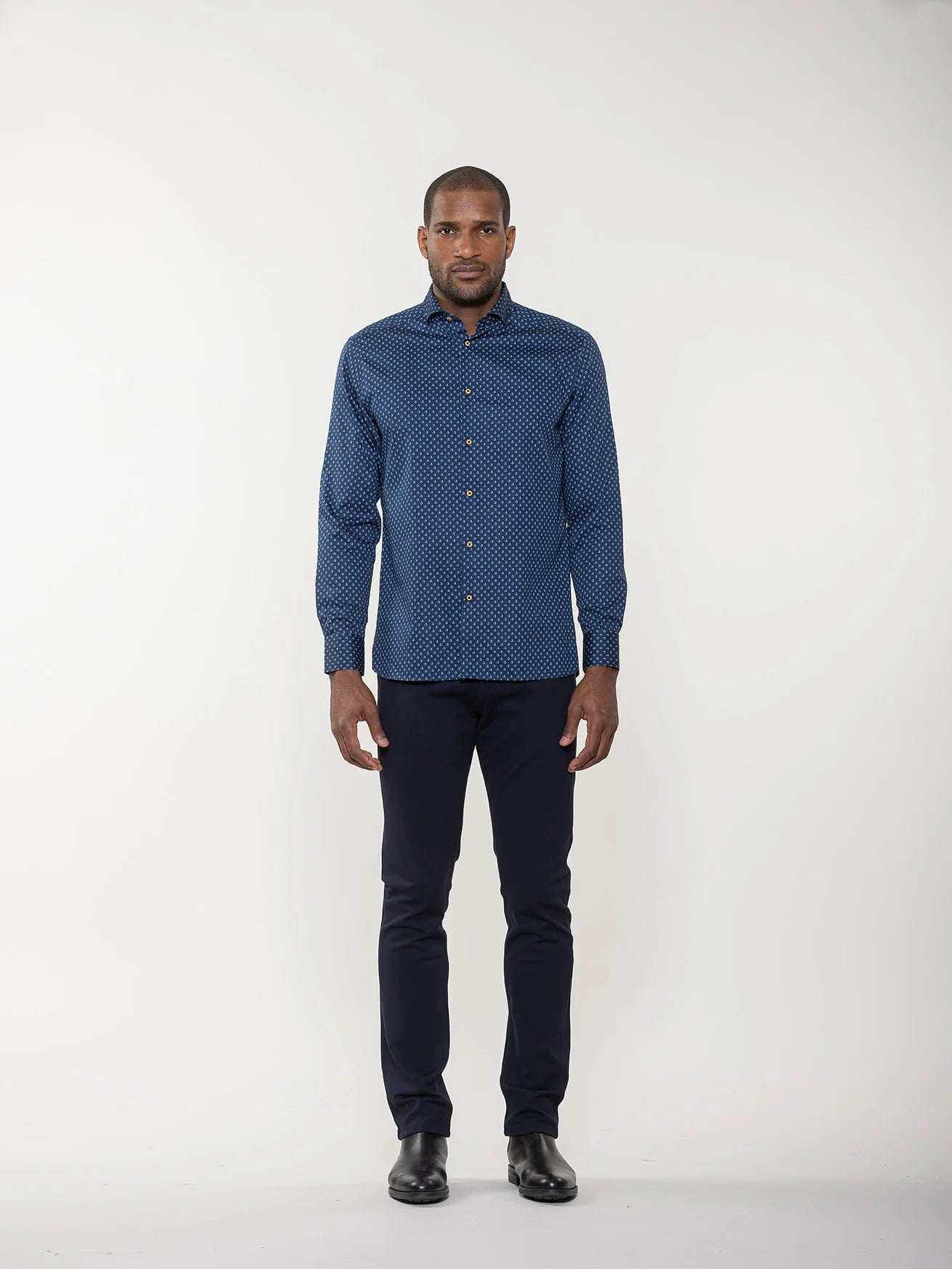 Geometric Sphere Print L/S Shirt
