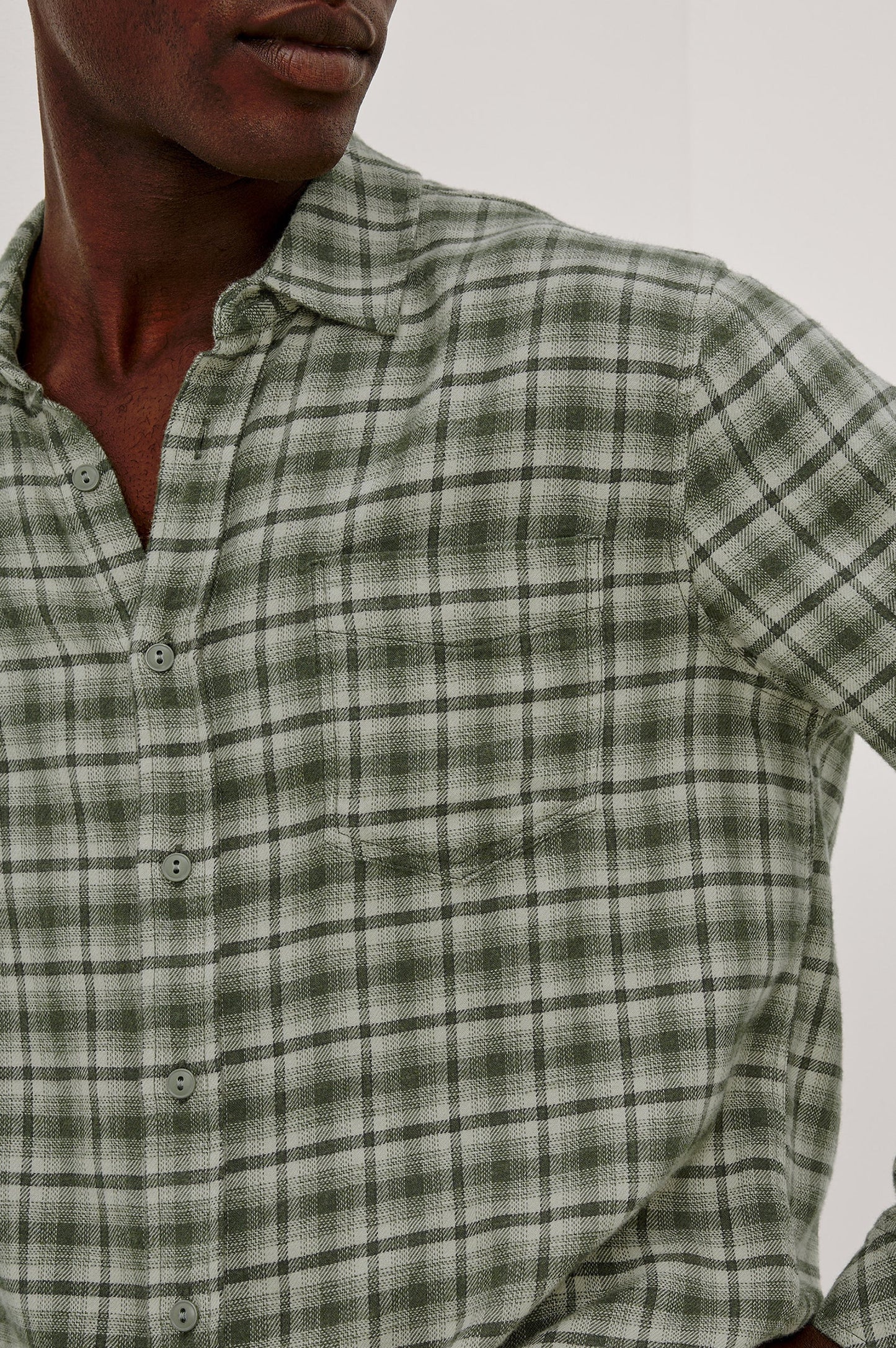 Lennox Brushed Plaid Shirt – Birch Forest