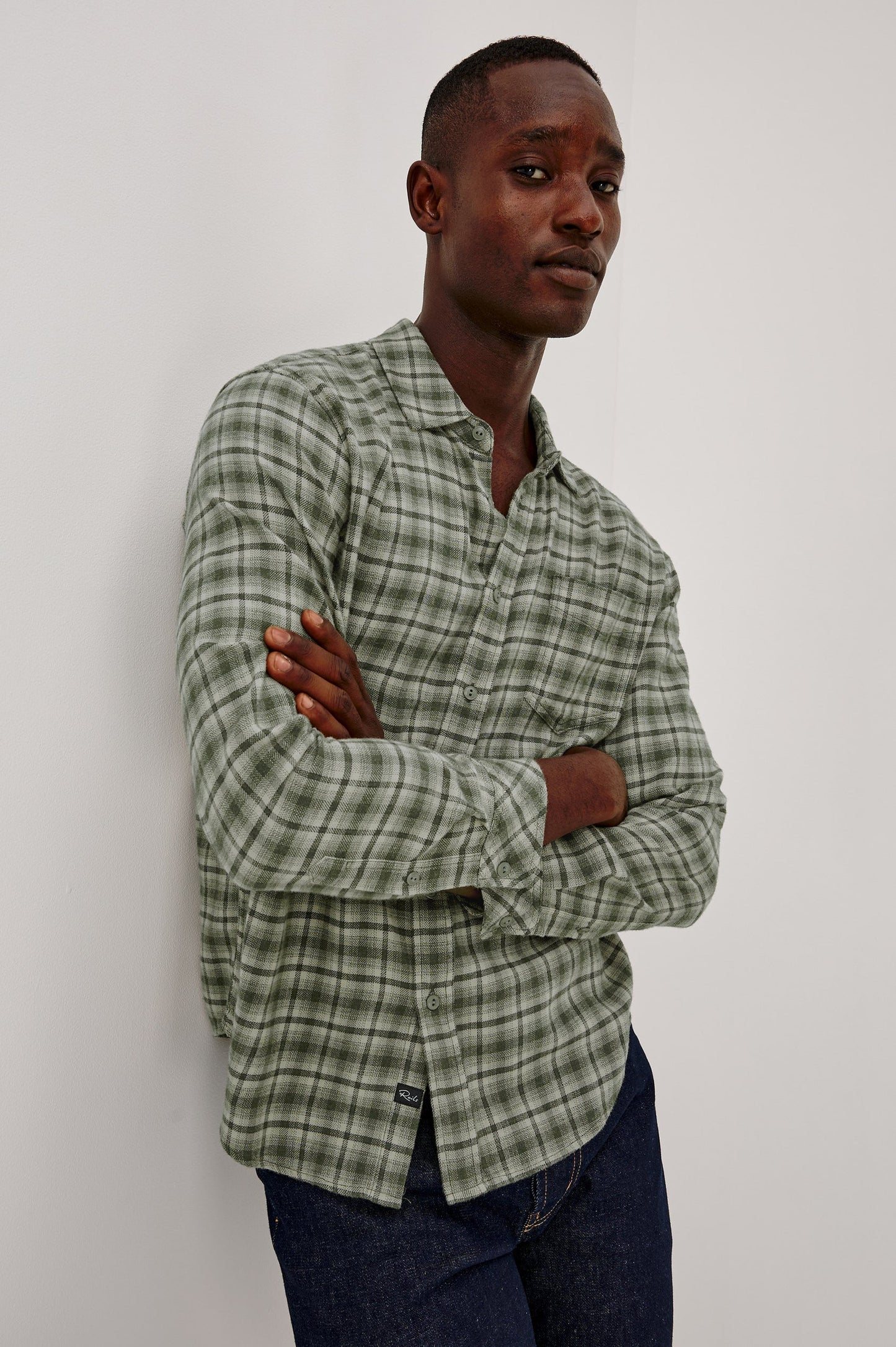Lennox Brushed Plaid Shirt – Birch Forest