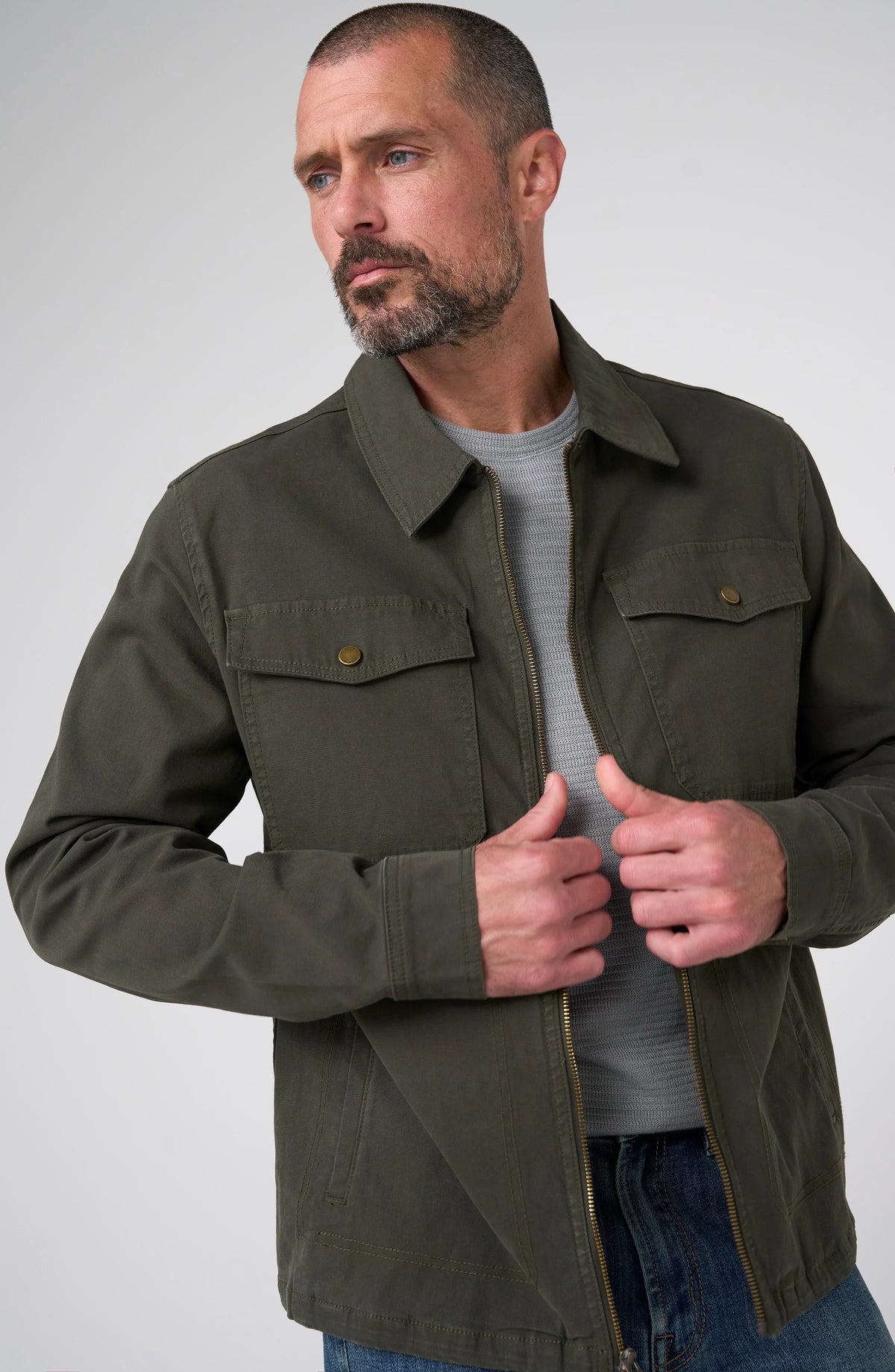 Zip-Front Trucker Jacket – Pine Grove