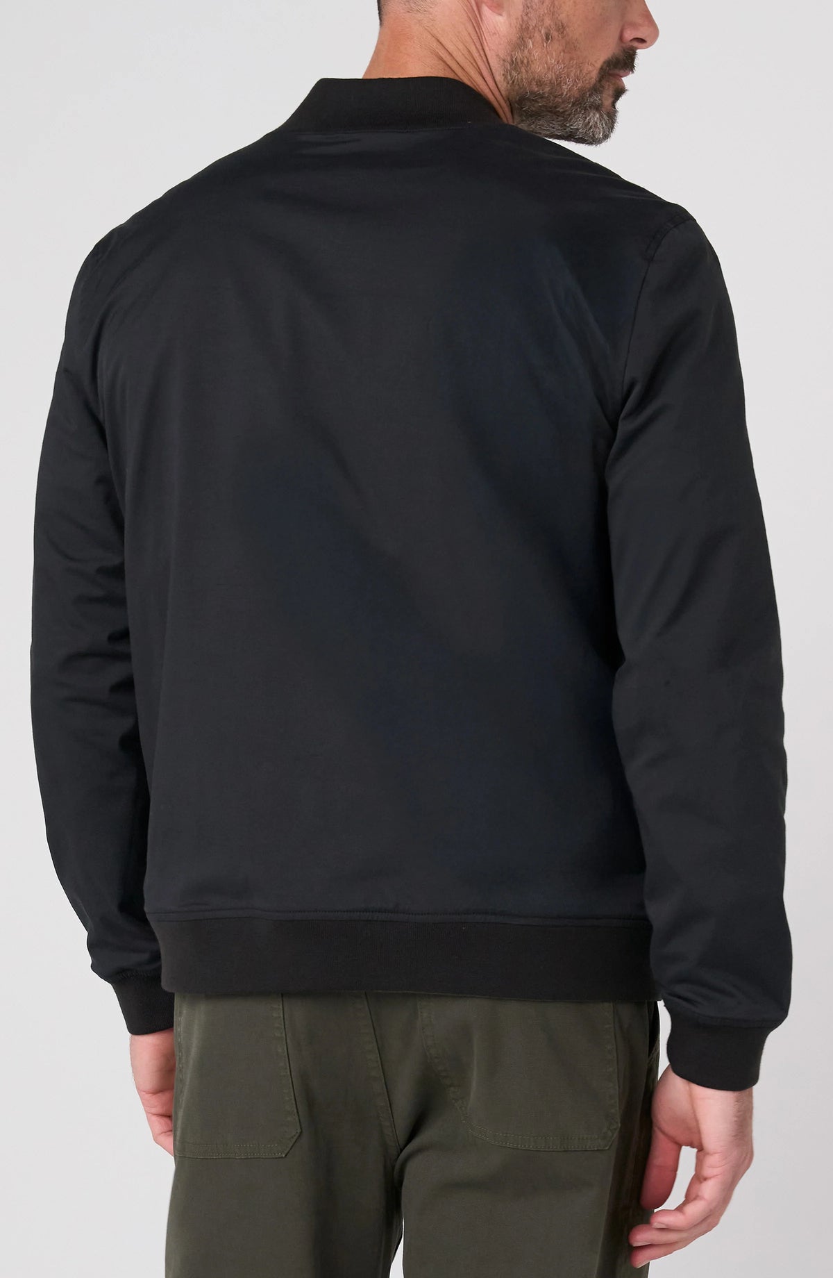 Reversible Bomber Jacket – Black/Olive