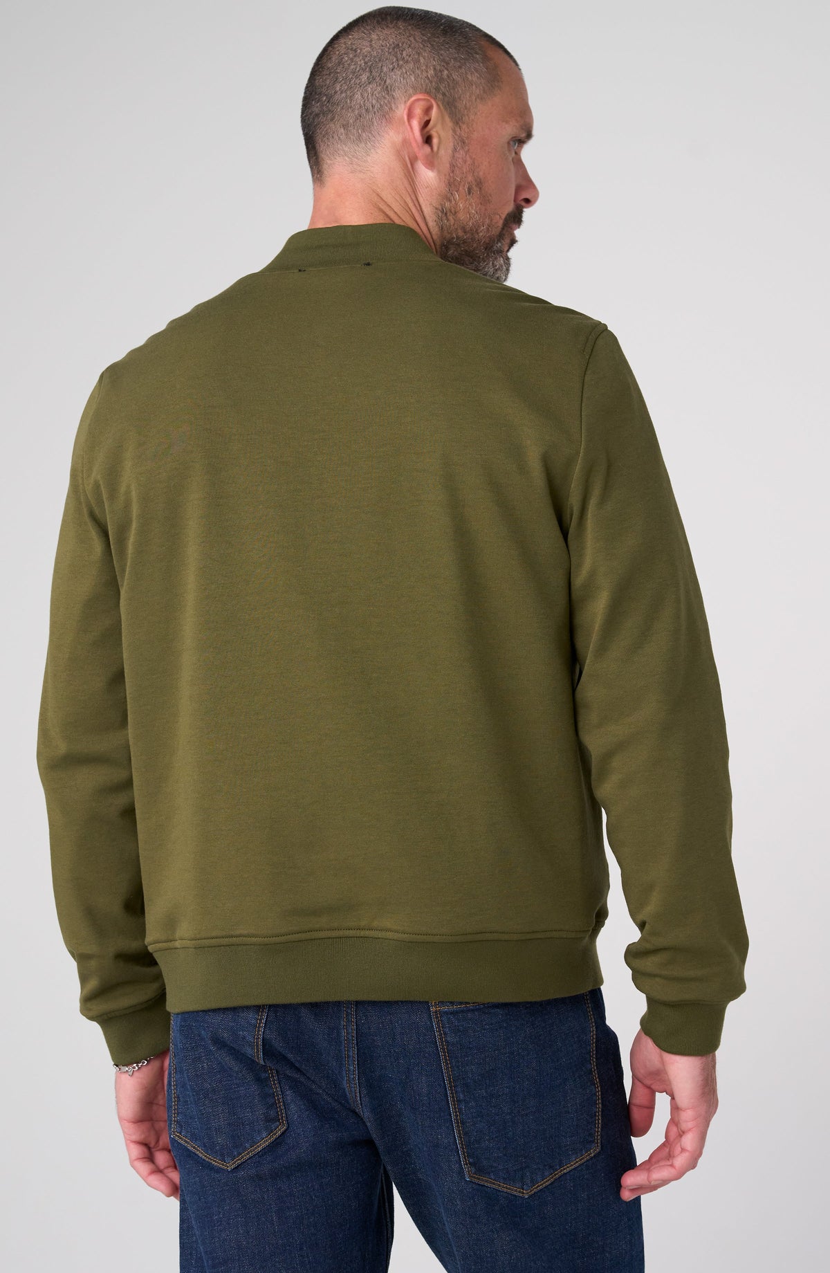 Reversible Bomber Jacket – Black/Olive