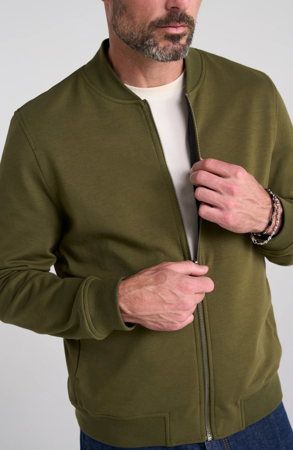 Reversible Bomber Jacket – Black/Olive
