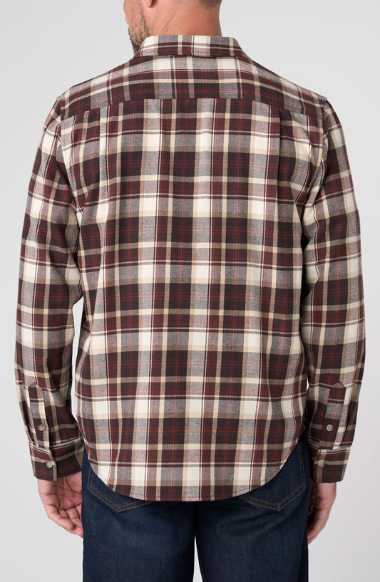 Long-Sleeve Button-Up Shirt - Ecru Multi