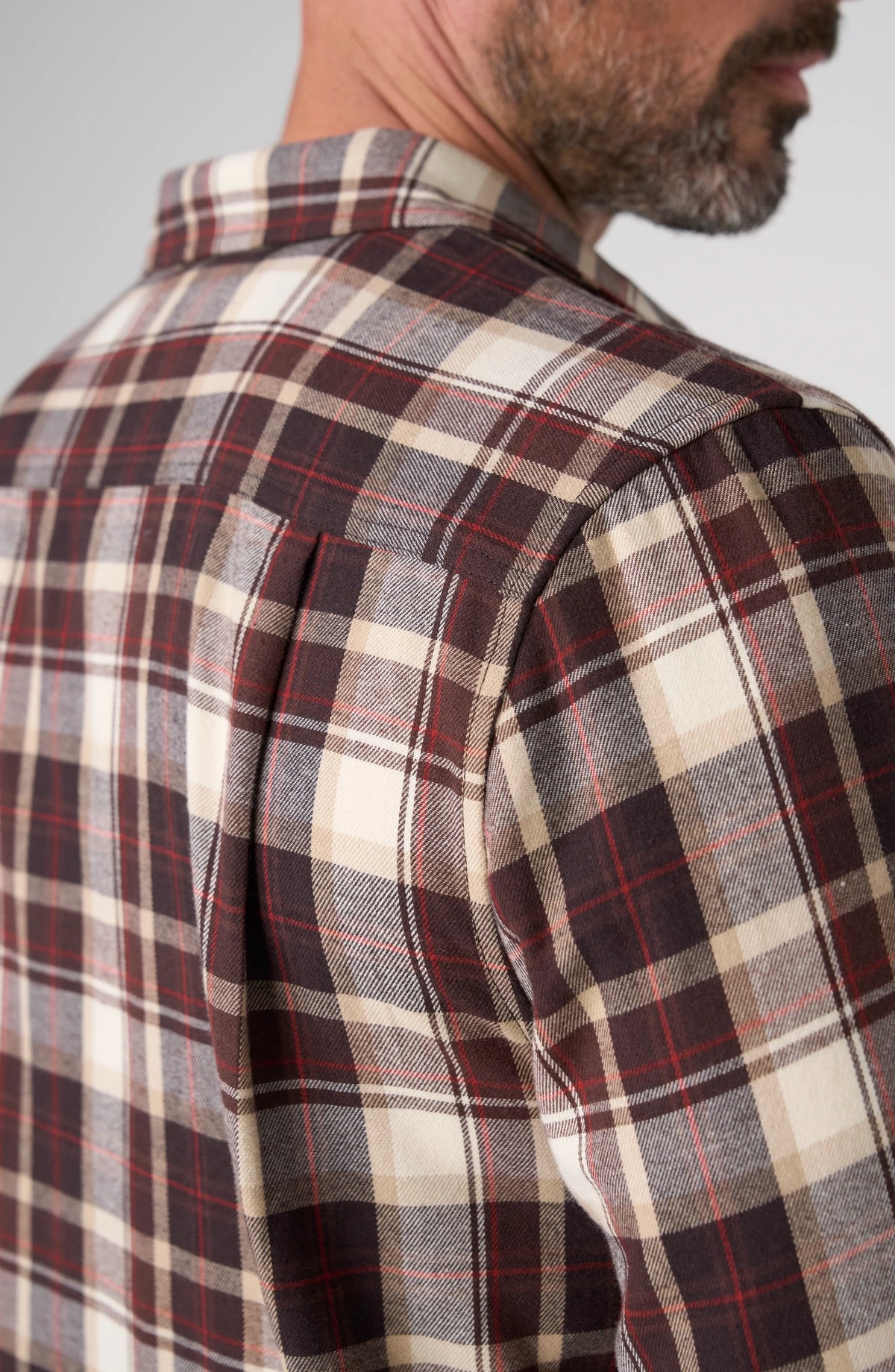 Long-Sleeve Button-Up Shirt - Ecru Multi