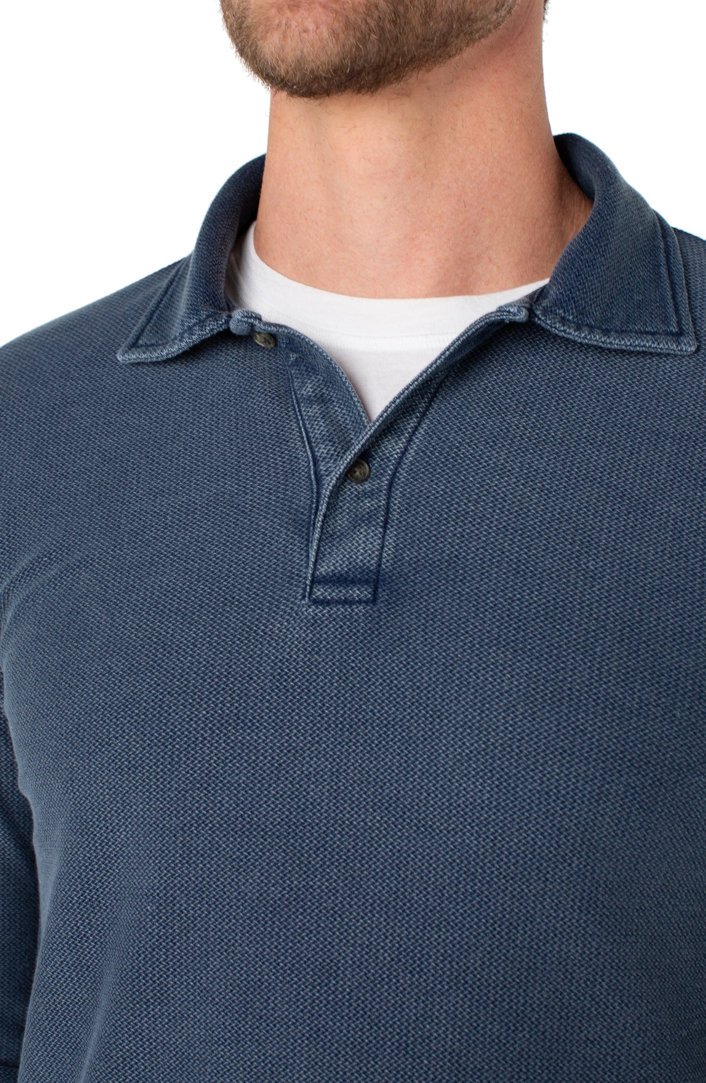 Long Sleeve Polo - Midnight Blue