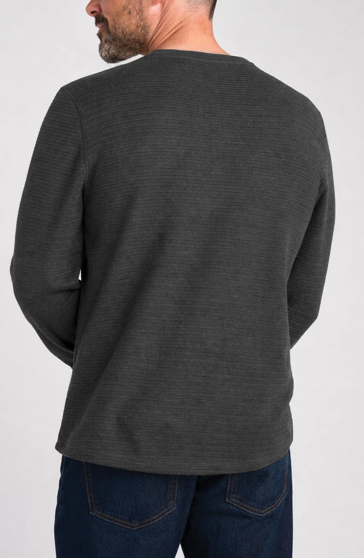 Long-Sleeve Crew Neck Shirt – Charcoal Heather