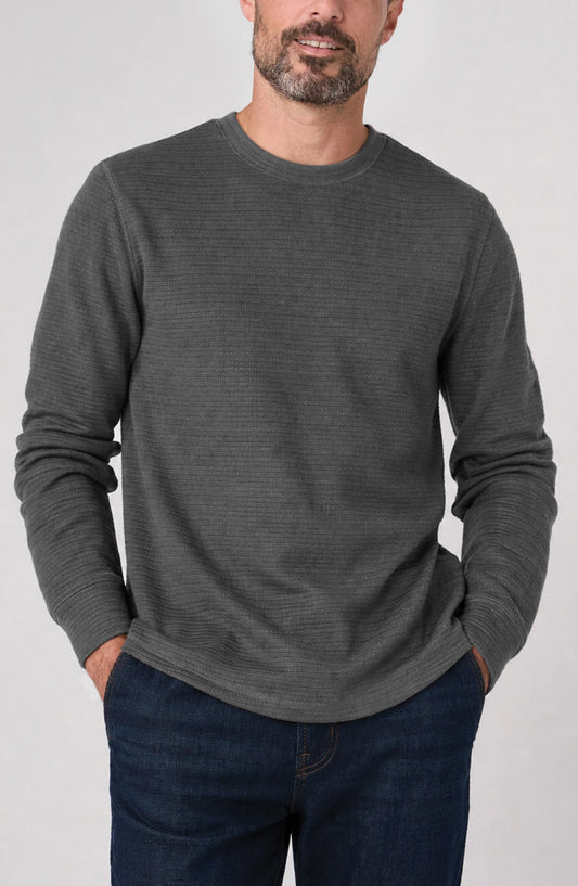 Long-Sleeve Crew Neck Shirt – Charcoal Heather