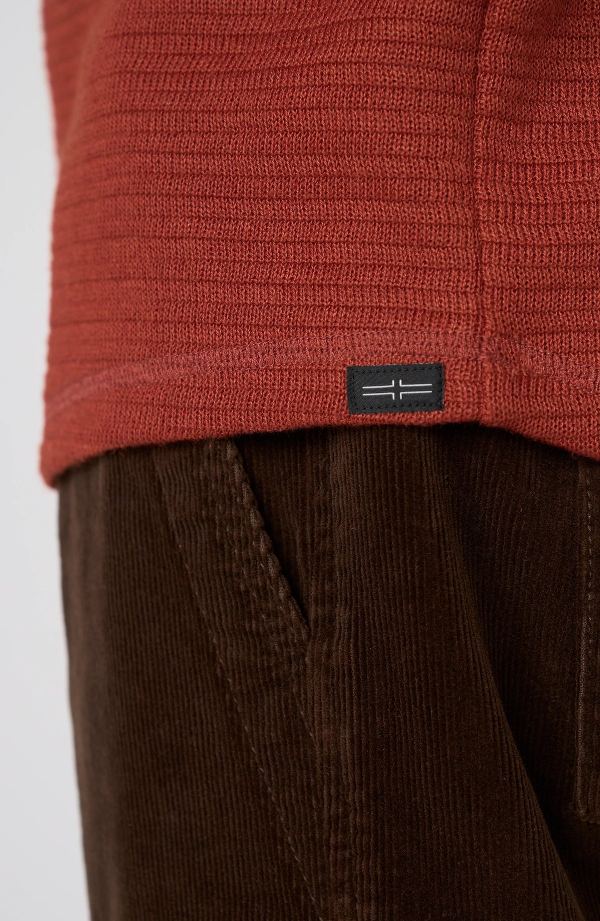 Long-Sleeve Crew Neck Shirt - Burnt Henna