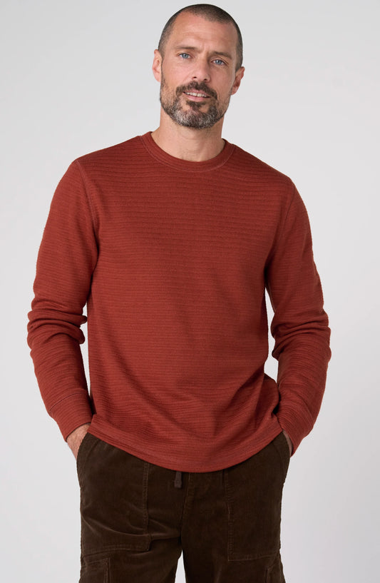 Long-Sleeve Crew Neck Shirt - Burnt Henna