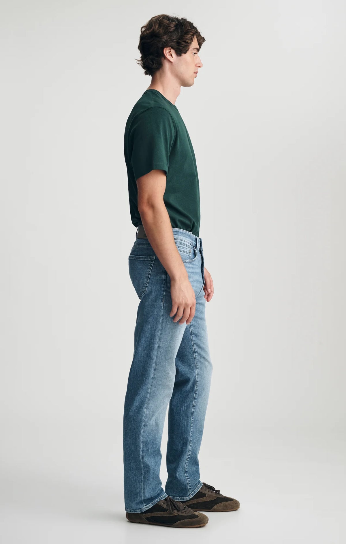 Zach Straight Leg Jeans - Mid Brushed Organic Vintage