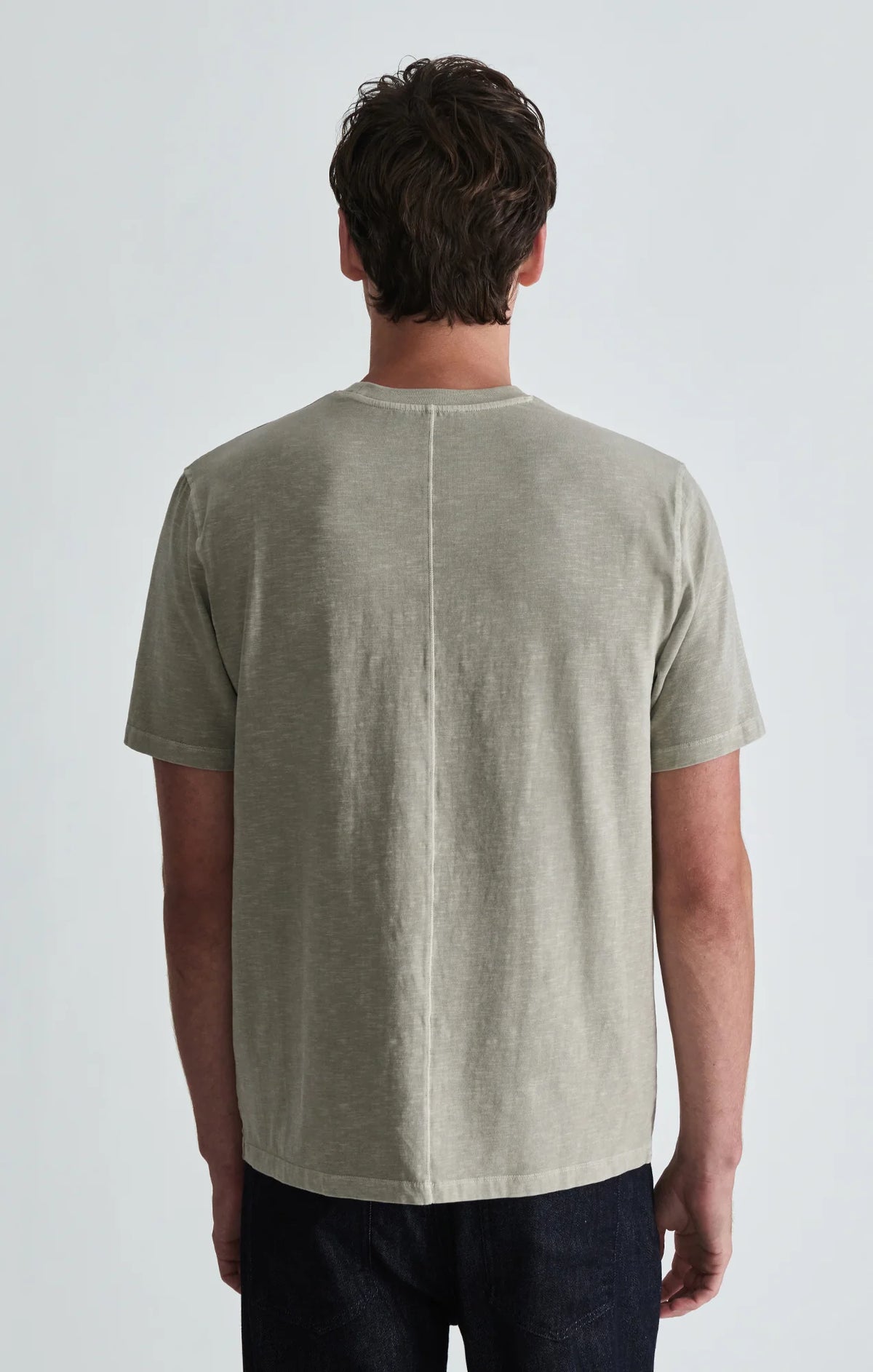 Soft Slub Crew Neck T-Shirt - Abbey Stone