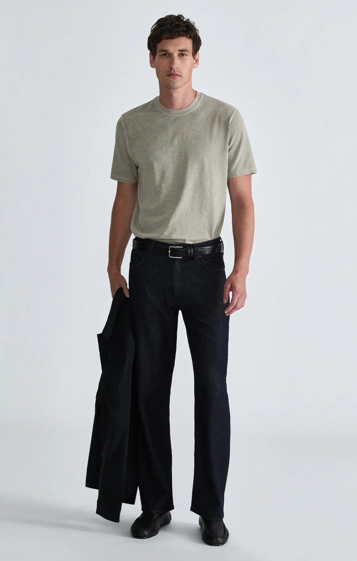 Soft Slub Crew Neck T-Shirt - Abbey Stone