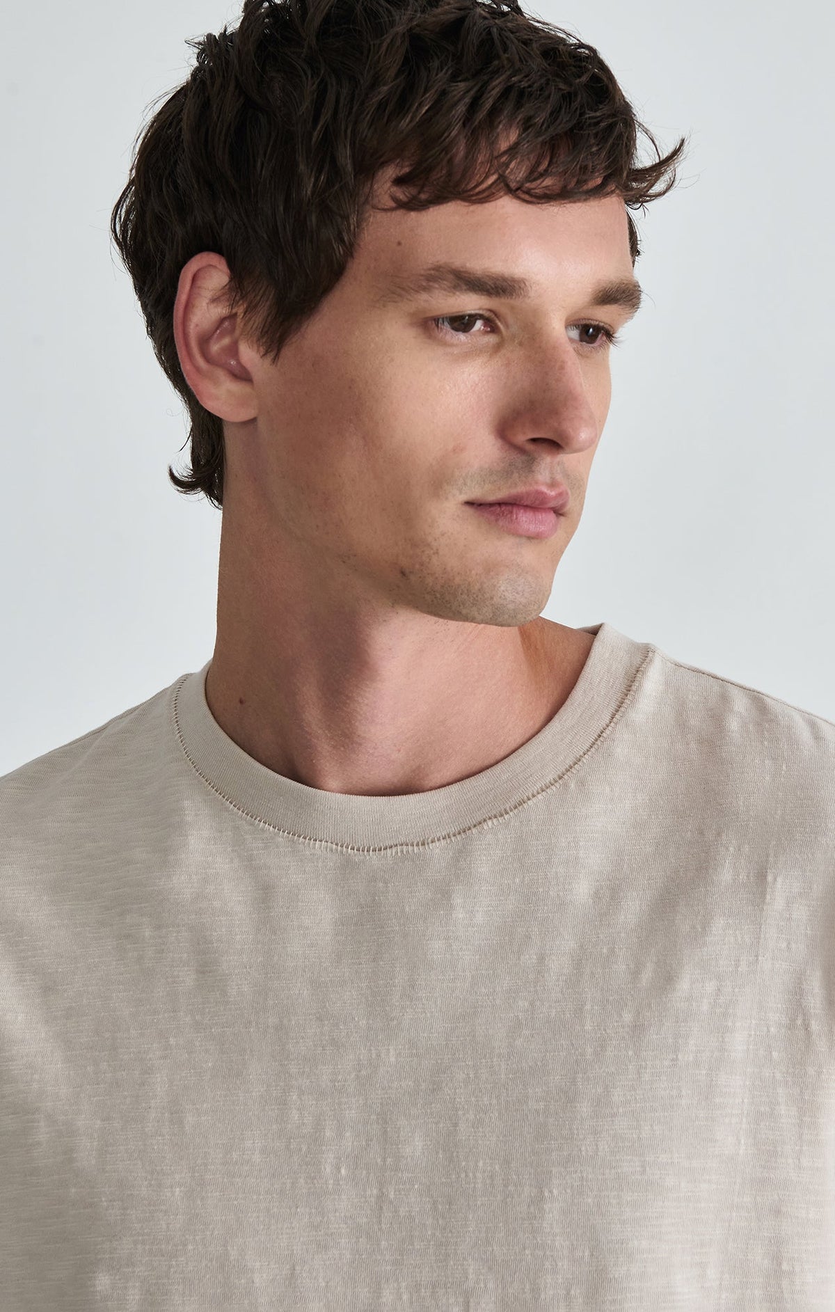 Soft Slub Crew Neck T-Shirt - Moonstruck